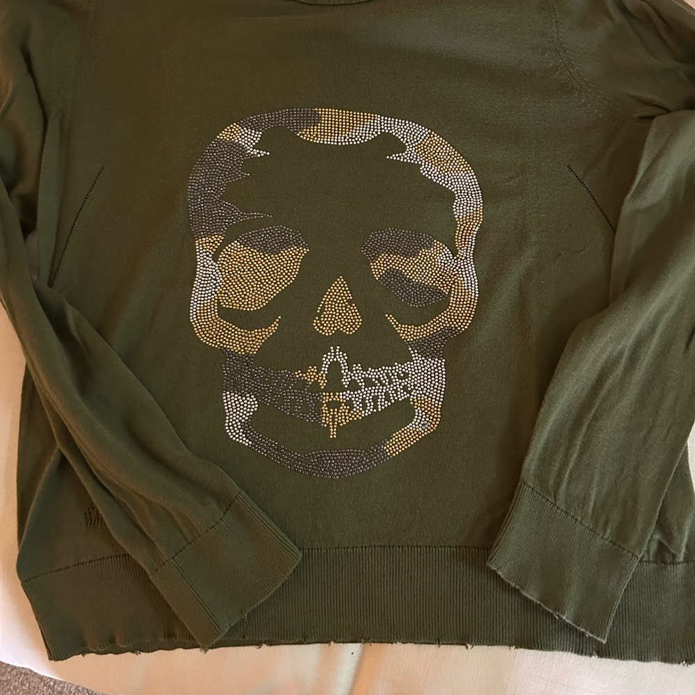 Zadig & Voltaire Khaki Skull Sweater - Picture 7 of 7